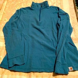 Carhartt three-quarter zip women’s waffle knit long sleeved shirt